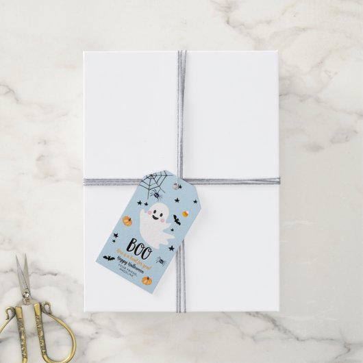 Niedlicher Halloween Ghost Spooktacular Geschenkanhänger (Mit Garn)