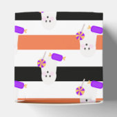 Niedlicher Halloween Ghost Stripes Trick oder Trea Geschenkschachtel (Oben)
