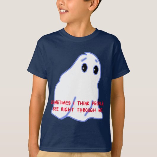 Niedlicher Halloween-Ghost-T - Shirt (Vorderseite)