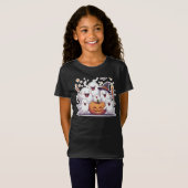 Niedlicher Halloween Ghosts & Pumpkin-T - Shirt (Vorne ganz)
