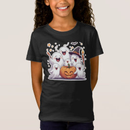Niedlicher Halloween Ghosts & Pumpkin-T - Shirt