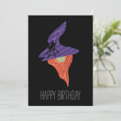 Niedlicher Halloween Gnome Spider Happy Birthday Karte (Stehend Vorderseite)