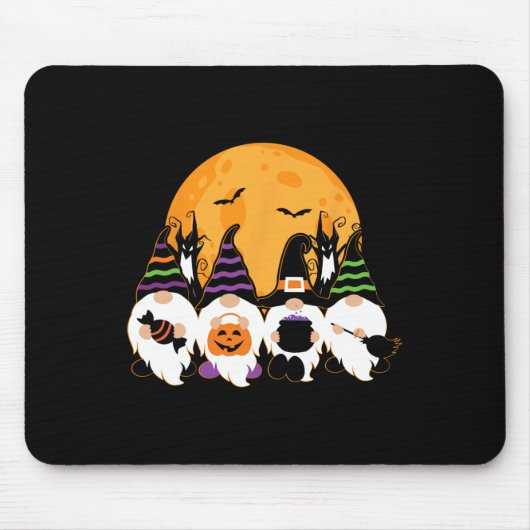 Niedlicher Halloween-Gnome-Spooky-Gartentrick oder Mousepad (Vorne)