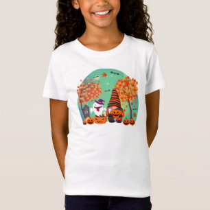 Niedlicher Halloween-Gnome und Ghost-Girl-T - Shir T-Shirt