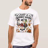 Niedlicher Halloween-Goose-Funny-Trick oder -Behan T-Shirt (Vorderseite)