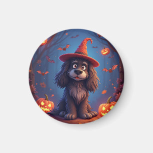 Niedlicher Halloween-Hund Magnet