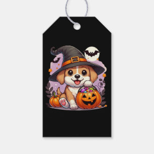 Niedlicher Halloween-Hund/Welpe Geschenkanhänger