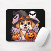 Niedlicher Halloween-Hund/Welpe Mousepad (Mit Mouse)