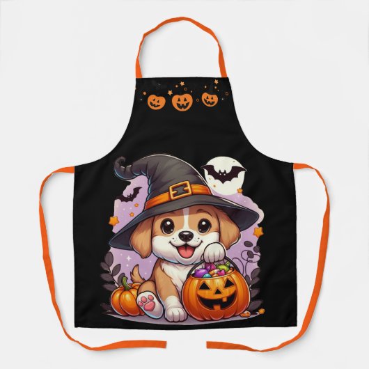 Niedlicher Halloween-Hund/Welpe Schürze (Vorderseite)