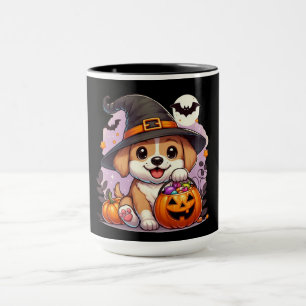 Niedlicher Halloween-Hund/Welpe Tasse