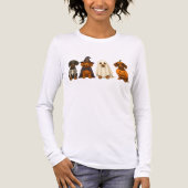Niedlicher Halloween-Hundekugel Tri-Blend Shirt (Vorderseite)