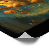 Niedlicher Halloween-Igel Broom-Ride mit Tränke un Poster (Ecke)