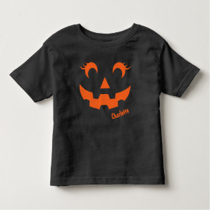 Niedlicher Halloween Jack O'Lantern Personalisiert Kleinkind T-shirt