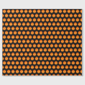 Niedlicher Halloween Jack O'Lantern Pumpkin Patter Geschenkpapier (Flach)