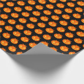 Niedlicher Halloween Jack O'Lantern Pumpkin Patter Geschenkpapier (Ecke)