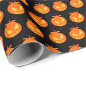 Niedlicher Halloween Jack O'Lantern Pumpkin Patter Geschenkpapier (Rolleneckpunkt)