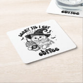 Niedlicher Halloween-Kaffee - Beängstigend, bis ic Rechteckiger Pappuntersetzer (angewinkelt)