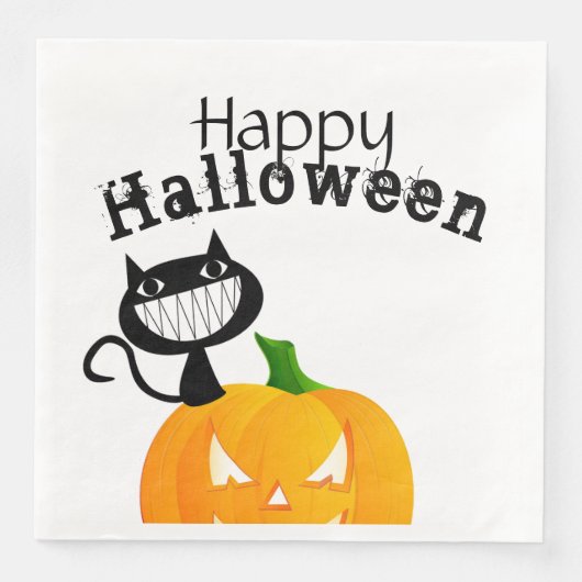 Niedlicher Halloween Kids Trick oder Treat Serviette (Vorderseite)