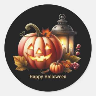 Niedlicher Halloween-Kürbis anpassbar Runder Aufkleber