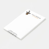 Niedlicher Halloween-Kürbis mit Bat-Flügeln Post-it Klebezettel (angewinkelt)