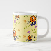 Niedlicher Halloween Kürbis Nahtloses Muster Jumbo-Tasse (Rechts)