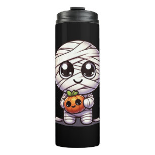 Niedlicher Halloween-Kürbis Thermosbecher