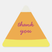 Niedlicher Halloween-Mais Dreieckiger Aufkleber (Vorderseite)