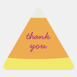 Niedlicher Halloween-Mais Dreieckiger Aufkleber