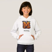 Niedlicher Halloween Monogram Letter M Hoodie (Vorne ganz)