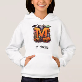 Niedlicher Halloween Monogram Letter M Hoodie