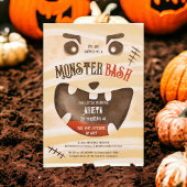 Niedlicher Halloween-Monsterbash 2. Geburtstag Einladung