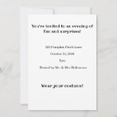 Niedlicher Halloween Mops Pugkin Pumpkin Einladung (Rückseite)