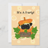 Niedlicher Halloween Mops Pugkin Pumpkin