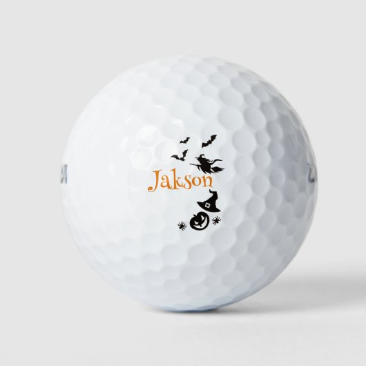 Niedlicher Halloween-Name Golfball (Vorderseite)