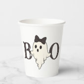 Niedlicher Halloween Paper Cup - "Boo Ghost" mit B Pappbecher (Vorderseite)