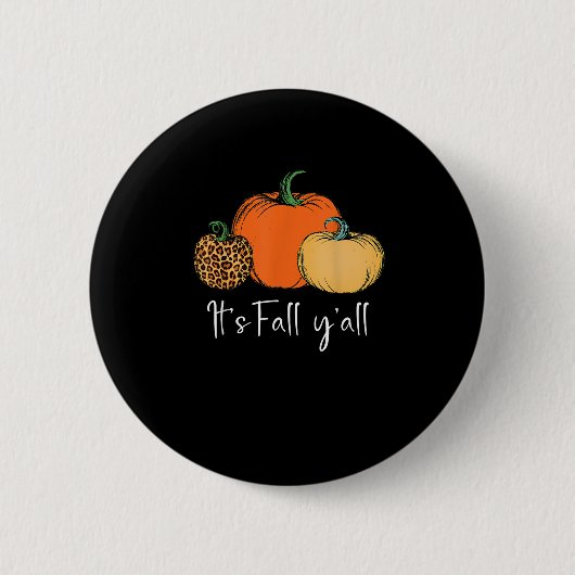 Niedlicher Halloween Pumpkin-Erntedank Herbst Button (Vorderseite)