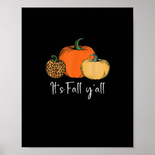 Niedlicher Halloween Pumpkin-Erntedank Herbst Poster