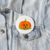 Niedlicher Halloween Pumpkin Jack-O-Lantern Button