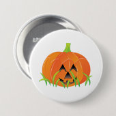 Niedlicher Halloween Pumpkin Jack-O-Lantern Button (Vorne & Hinten)
