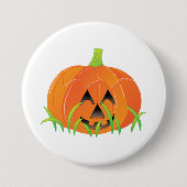 Niedlicher Halloween Pumpkin Jack-O-Lantern Button (Vorderseite)
