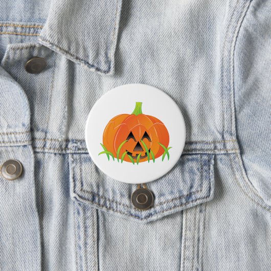 Niedlicher Halloween Pumpkin Jack-O-Lantern Button (Beispiel)