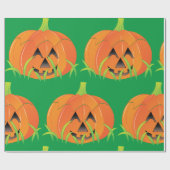 Niedlicher Halloween Pumpkin Jack-O-Lantern Geschenkpapier (Flach)