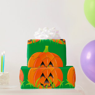 Niedlicher Halloween Pumpkin Jack-O-Lantern Geschenkpapier