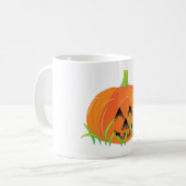 Niedlicher Halloween Pumpkin Jack-O-Lantern Kaffeetasse (Vorderseite Links)