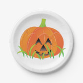 Niedlicher Halloween Pumpkin Jack-O-Lantern Pappteller (Vorderseite)