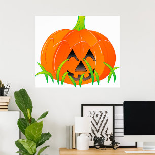 Niedlicher Halloween Pumpkin Jack-O-Lantern Poster