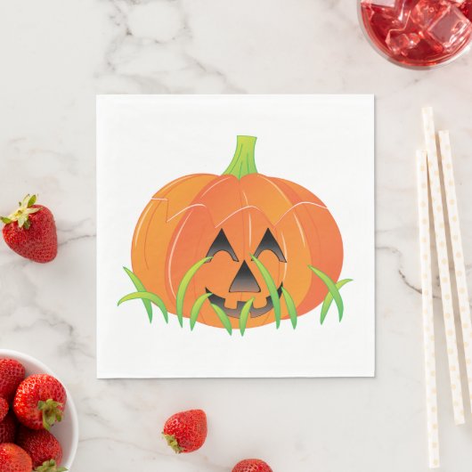Niedlicher Halloween Pumpkin Jack-O-Lantern Serviette (Beispiel)