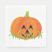 Niedlicher Halloween Pumpkin Jack-O-Lantern Serviette (Vorderseite)