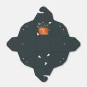 Niedlicher Halloween Pumpkin und Geistertrick oder Geschenkschachtel (Ungefaltet)