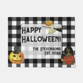 Niedlicher Halloween Pumpkins-Familienname Fußmatte (Vorderseite)